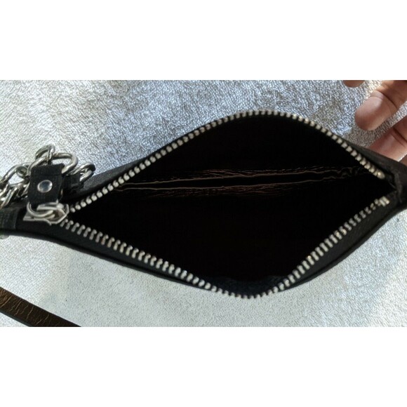 Michael Kors MK Leather Fanny Pack Belt w/ Pull Chain Black Purse Bag 554131 - Picture 3 of 4